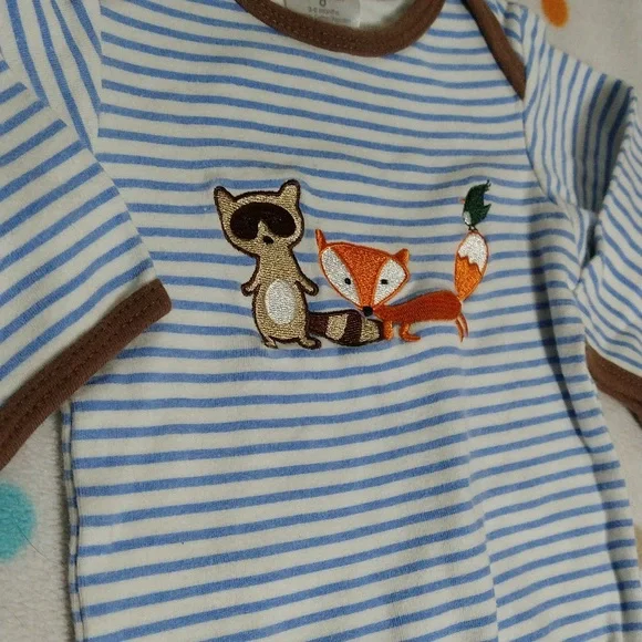 7 Items Little Me & More Fox Baby Themed, Blanket and Towel, Clothing Set - Picture 13 of 16